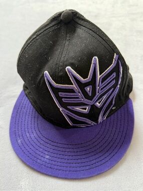 Bioworld Transformers Decepticon Black Purple Baseball Cap Hat Embroidered S/M